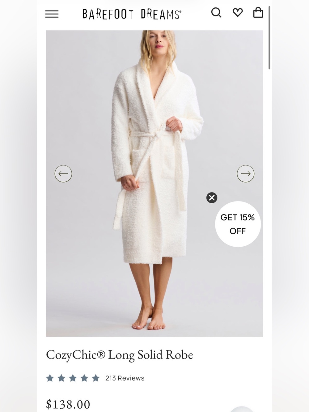 NWT Barefoot Dreams Robe